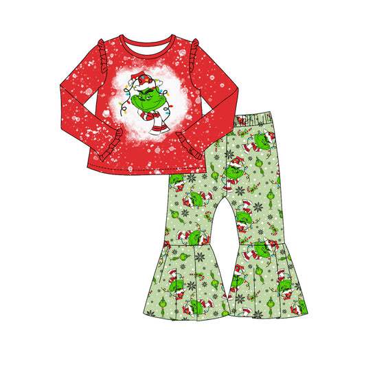 9.18 custom each style moq 5eta 4-6week Sibling Sister Christmas green baby girl sets and dress and rompers match family design
