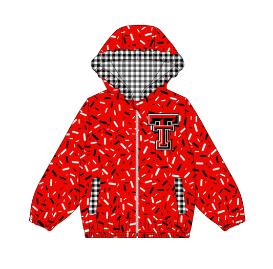 10.3-3-Custom moq 8 mix size milk silk summer team baby girls clothes red hooded long sleeve top-25.10.9