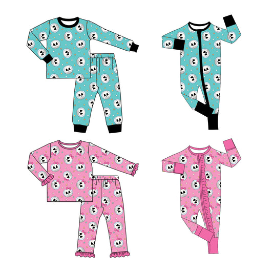 25.6.24 custom each style moq 5eta 4-6week Sibling Sisters halloween baby girl long sleeve pants sets 1 and sets 2 and romper 1 and romper 2 and dress match family design