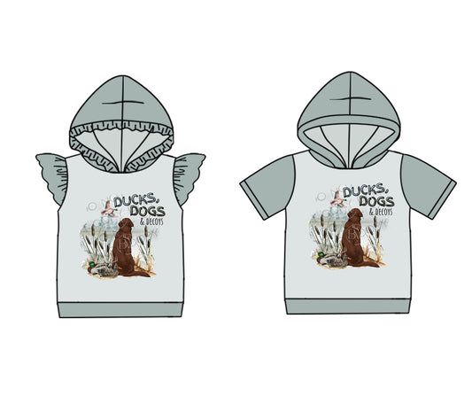 4.23 custom each style moq 5eta 4-6week Sibling Sister duck dogs baby boy top and girl top match family design