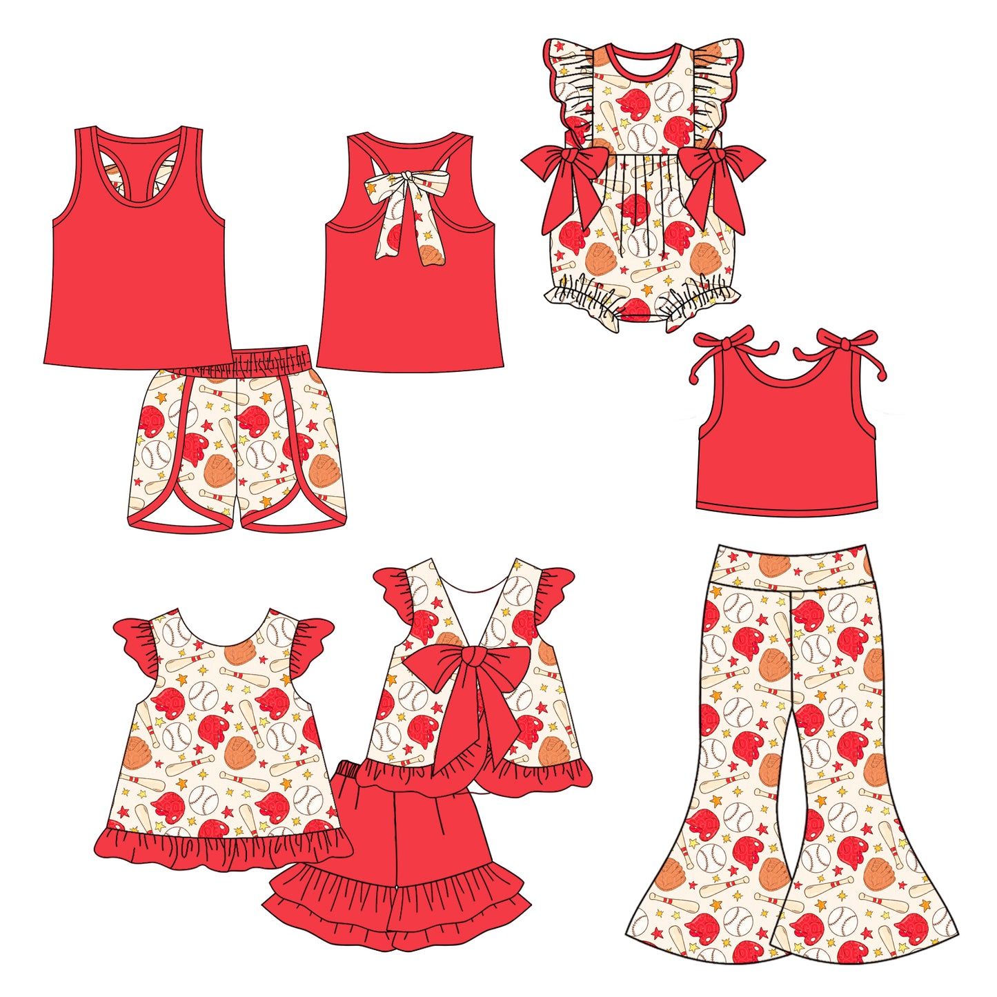25.12.3 custom each style moq 5 eta 6-8week Sibling Sisters baseball baby girl short sleeve pants sets and shorts set 2 and rompers match family design