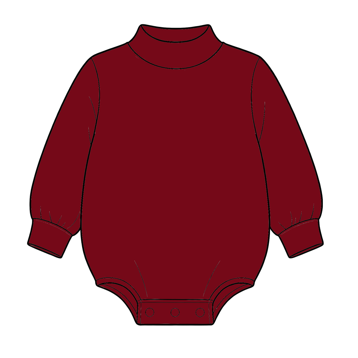 custom moq 5 mix size High Neck Baby Kids Solid Mock Neck Long Sleeve Bubble Romper