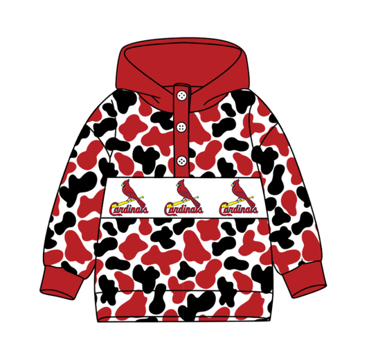 2-Custom moq 8 mix size milk silk summer team baby boy clothes camouflage dark red hooded long sleeve top-25.10.9