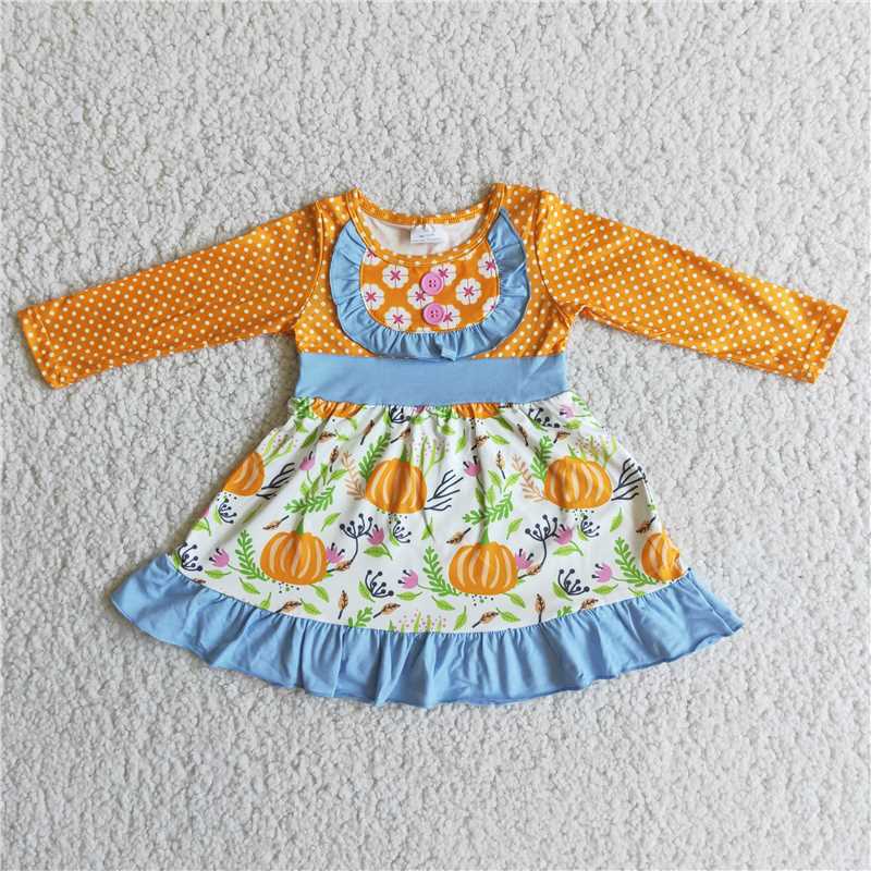 RTS Halloween Pumpkin Witch Purple Long Sleeve Halloween Pumpkin Witch Purple Long Sleeve Dress Pumpkin Skirt