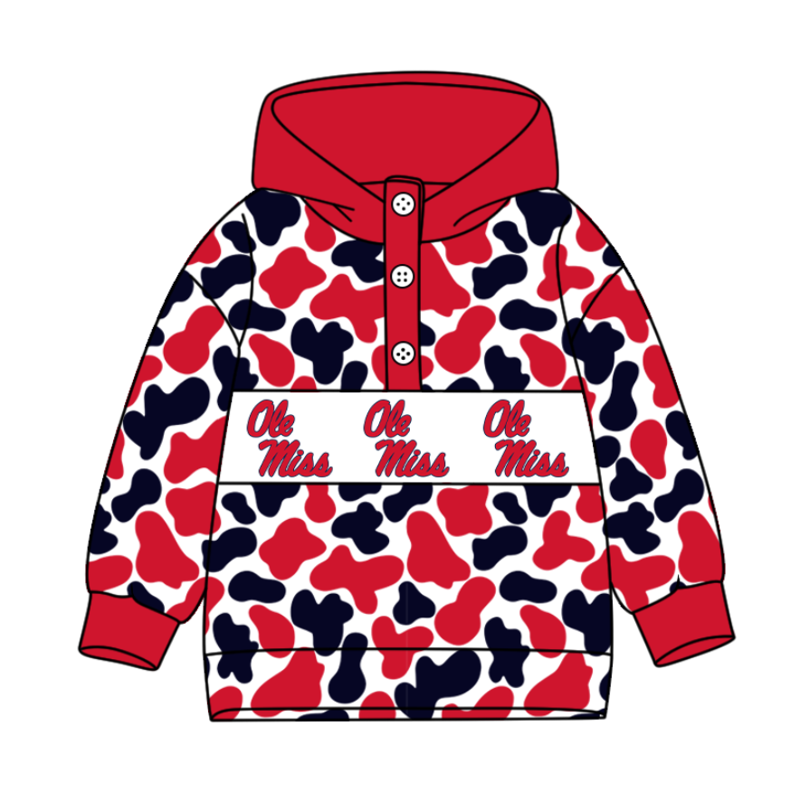 1-Custom moq 8 mix size milk silk summer team baby boy clothes camouflage red hooded long sleeve top-25.10.9