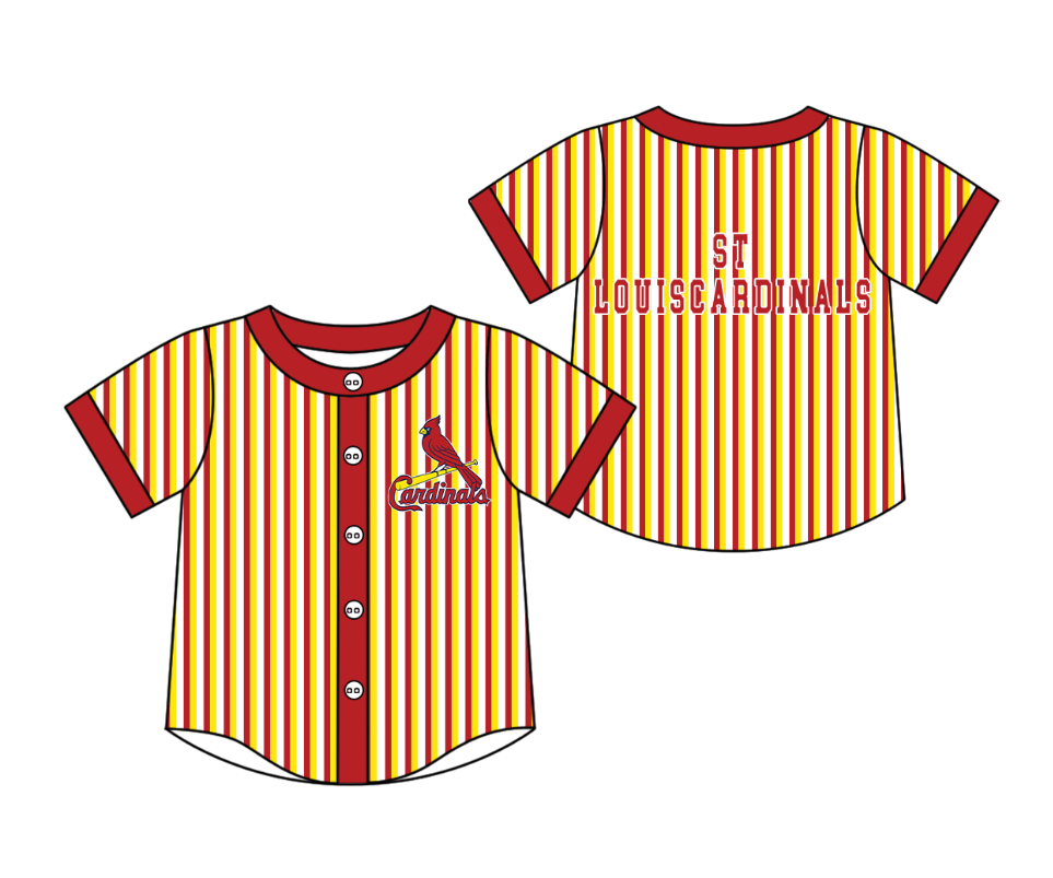 Custom moq 5 mix size milk silk summer teams Striped Yellow Short-Sleeved Button-Down Shirt for Baby Boy Outfit