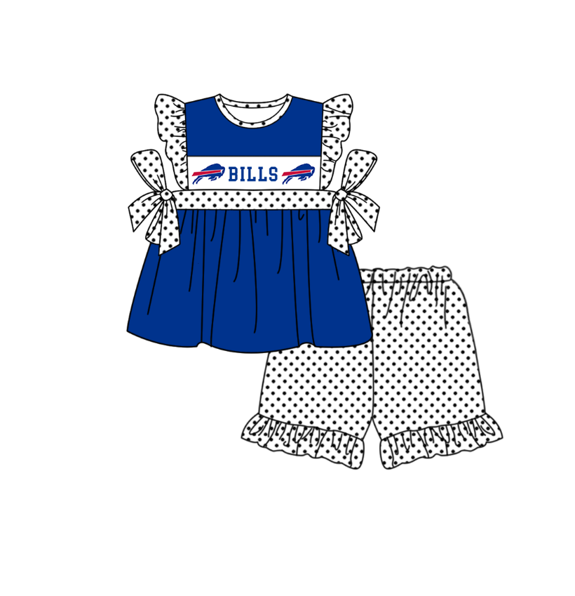 Custom moq 5 mix size milk silk summer teams baby girl boys clothes Blue short sleeve shorts sets 2  and dress and rompers 2 series