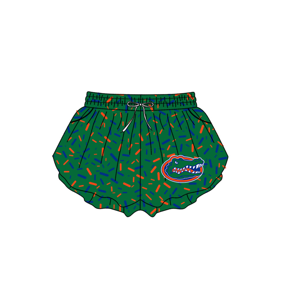 Custom moq 5 mix size milk silk summer teams Baby Camo Hooded Short Sleeve Top and Shorts Set Ice Cream Drips Hooded Green Top with Matching Shorts