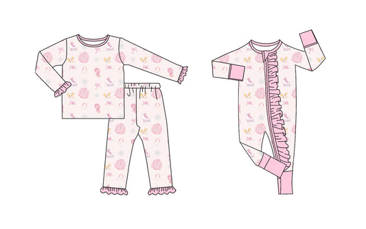 25.7.29 custom each style moq 5eta 4-6week Sibling Sister bow baby girl long sleeve pants sets and rompers match family design