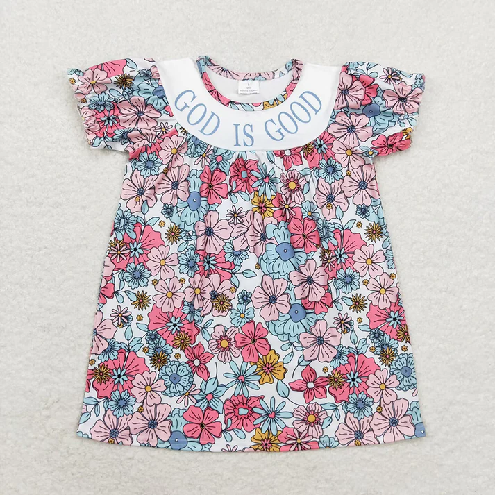 RTS NO MOQ Girls God Is Good Sibling Rompers Clothes Outfits Sets