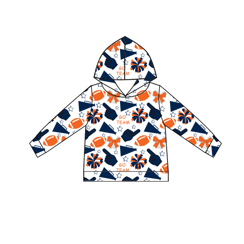 Custom moq 5 each style summer teams baby girls clothes team hooded long sleeve tops and short sleeve top and dress and shorts-25.6.12