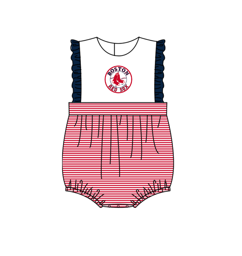 Custom moq 5 mix size milk silk summer teams Baby Boys And Girls Red Short-Sleeved Shirt And Shorts Set Matching Striped Rompers Outfit Set