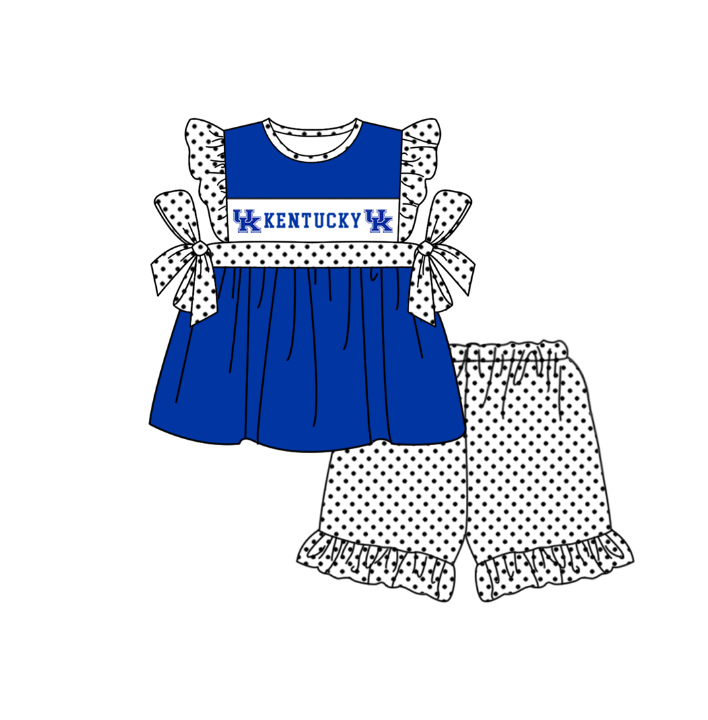 Custom moq 5 mix size milk silk summer teams baby girl boys clothes blue short sleeve shorts sets 2  and dress and rompers 2 series