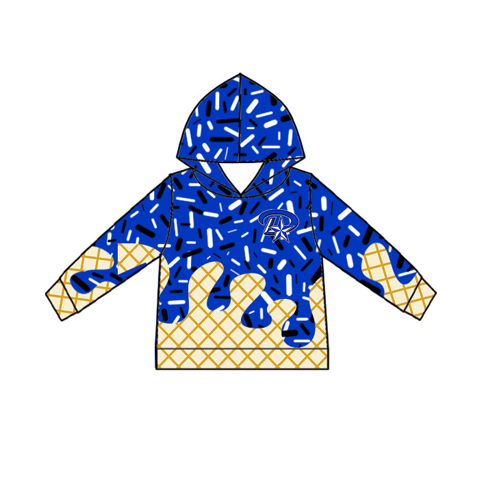 Custom moq 5 mix size milk silk baby girls clothes team blue hooded long sleeve tops and skirt and dress and shorts 1 and shorts 2-25.7.3