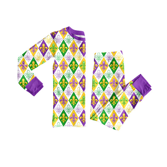25.9.6 custom each style moq 5eta 4-6week Sibling Sisters mardi gras baby girl clothes long sleeve pants sets and romper match family design