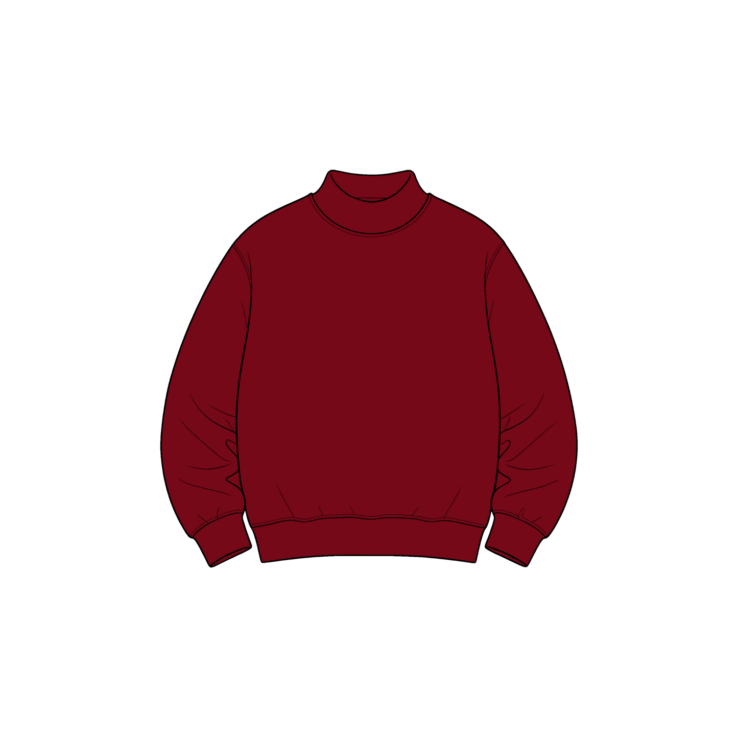 custom moq 5 mix size High Neck Baby Kids Solid Mock Neck Long Sleeve Pullover Sweatshirt Toddler Boys Girls Fall Casual Top