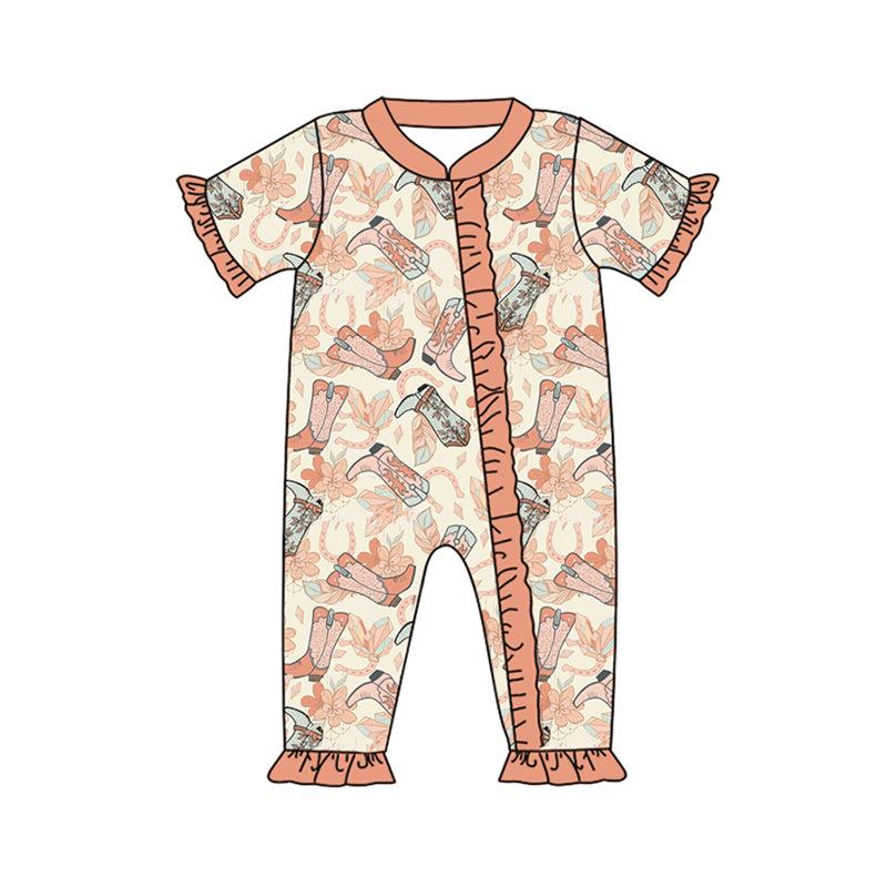 10.14 custom each style moq 5eta 4-6week Sibling Sister boots floral baby girl sets and dress and rompers match family design