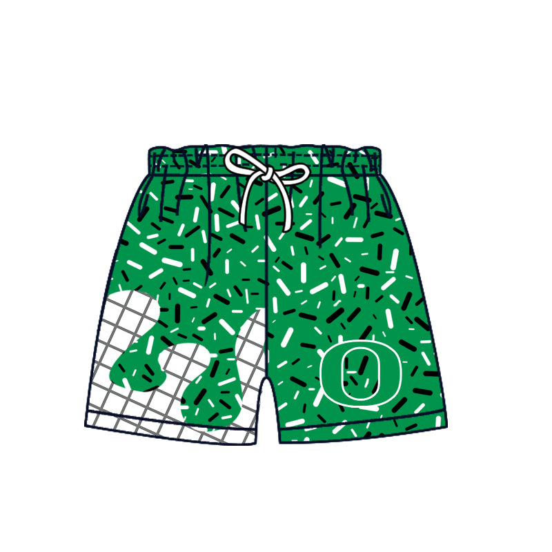 Custom moq 5 mix size milk silk summer teams Camo Hooded Short Sleeve Top Shorts Set Green Ice Cream Drips Hooded Top with Matching Shorts For Baby