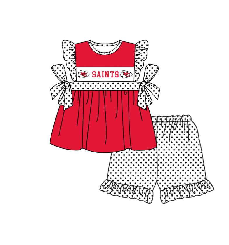 Custom moq 5 mix size milk silk summer teams baby girl boys clothes red short sleeve shorts sets 2  and dress and rompers 2 series