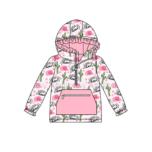 6.11 custom each style moq 5 eta 4-6week boots hat pink baby girls hooded long sleeve top
