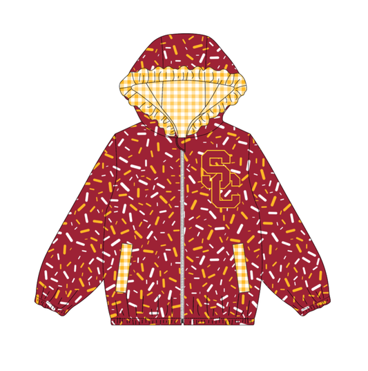 10.3-4-Custom moq 8 mix size milk silk summer team baby girls clothes brick red hooded long sleeve top-25.10.9