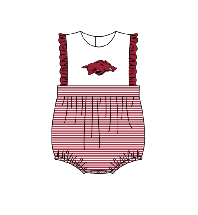 Custom moq 5 mix size milk silk summer teams Baby Boys And Girls Red Short-Sleeved Shirt And Shorts Set Matching Striped Rompers Outfit Set