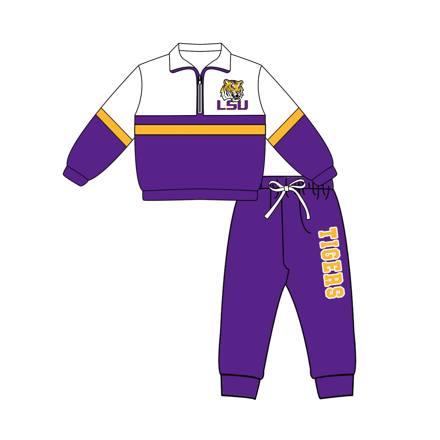Custom moq 5 mix size summer teams Girls Polka Dot Top Shorts Set Purple Bows Top Skirt Short Set Zipper Pullover Pants Set