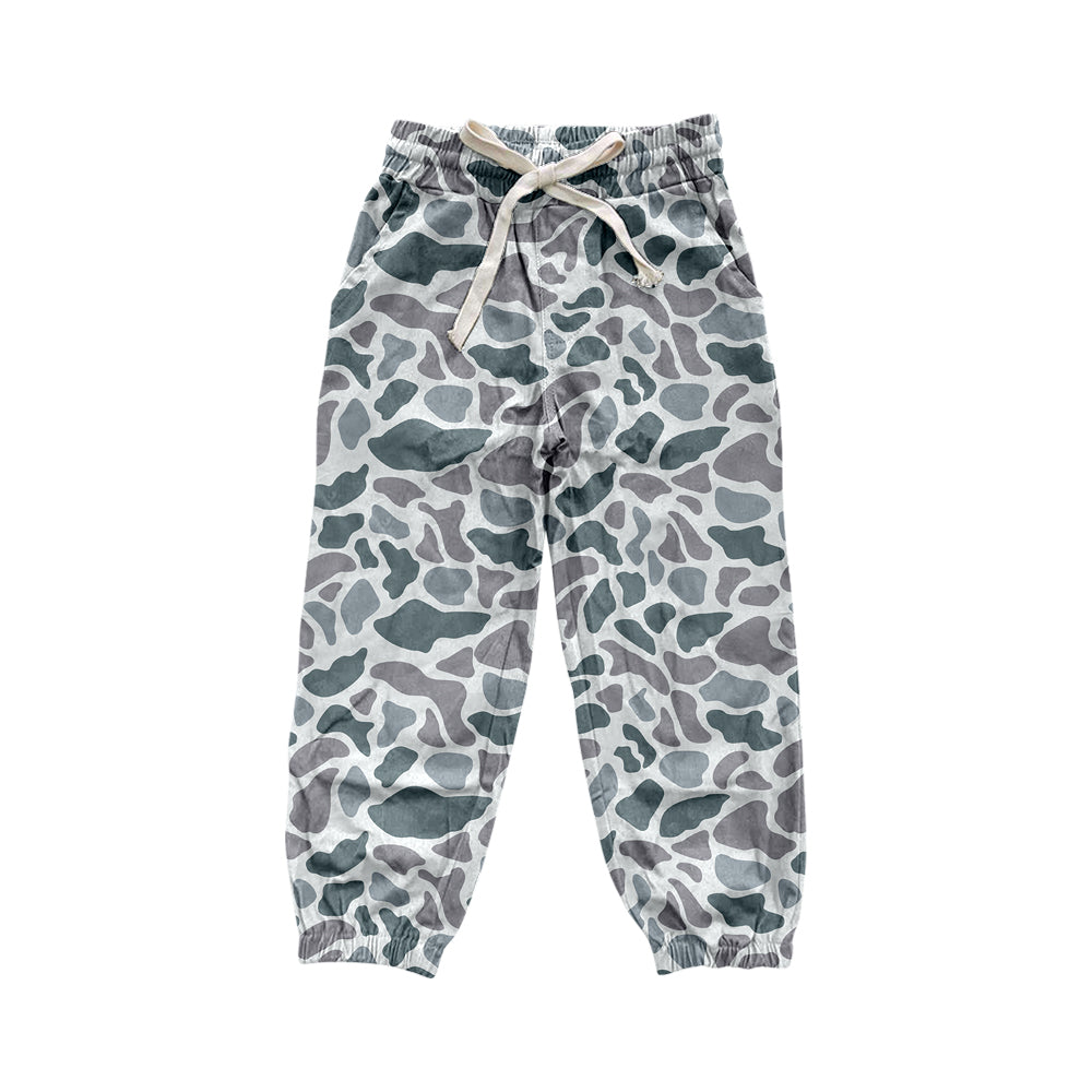 9.8 custom each style moq 5 eta 4-6week baby boys clothes camouflage gray long pants