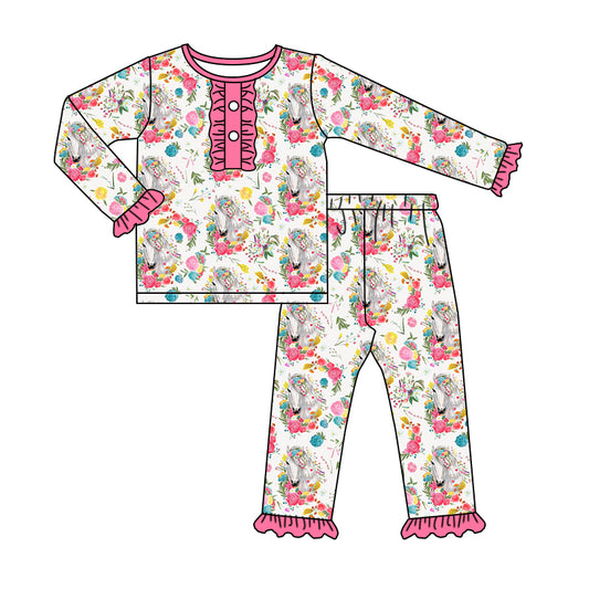 6.25 custom each style moq 5eta 4-6week Sibling Sister horse pink baby girls sets and dress and rompers match family design