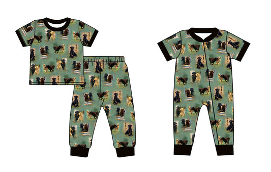 11.27 custom each style moq 5eta 4-6week Sibling Sister puppy baby girls short sleeve sets and rompers match design