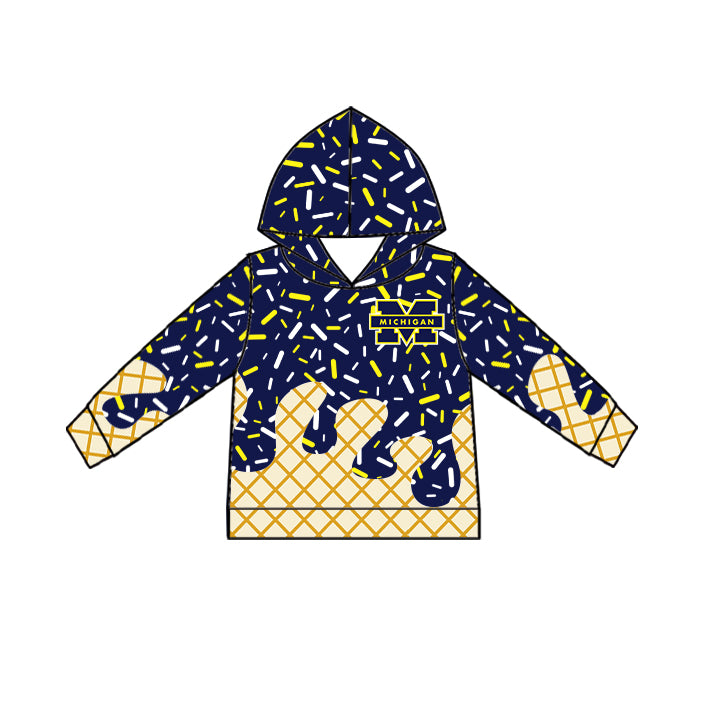 Custom summer teams baby girls clothes team dark blue hooded long sleeve tops and short sleeve top and dress and pants and shorts-25.5.30
