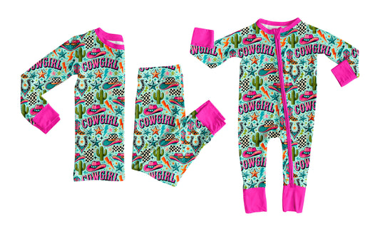 25.8.21 custom each style moq 5eta 4-6week Sibling Sisters cowgirl baby boy long sleeve pants sets and romper match family design