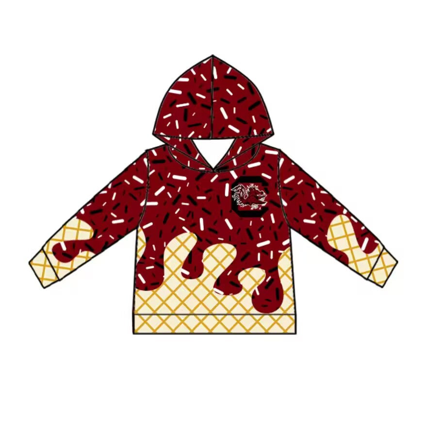 Custom moq 5 mix size milk silk summer teams baby girls clothes brick red shorts sets and hooded long sleeve top and short top 2 and dress and shorts 2-25.8.30