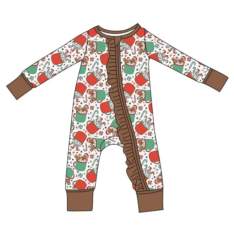 Custom moq 5 each style eta 6-7weeks baby girl clothes Christmas long sleeve romper-25.8.2