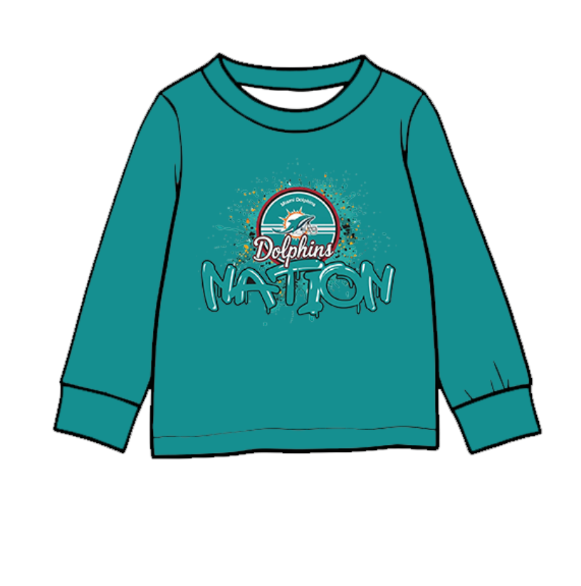 Custom moq 5 mix size milk silk baby boys clothes team summer baby boy clothes blue and green long sleeve top
