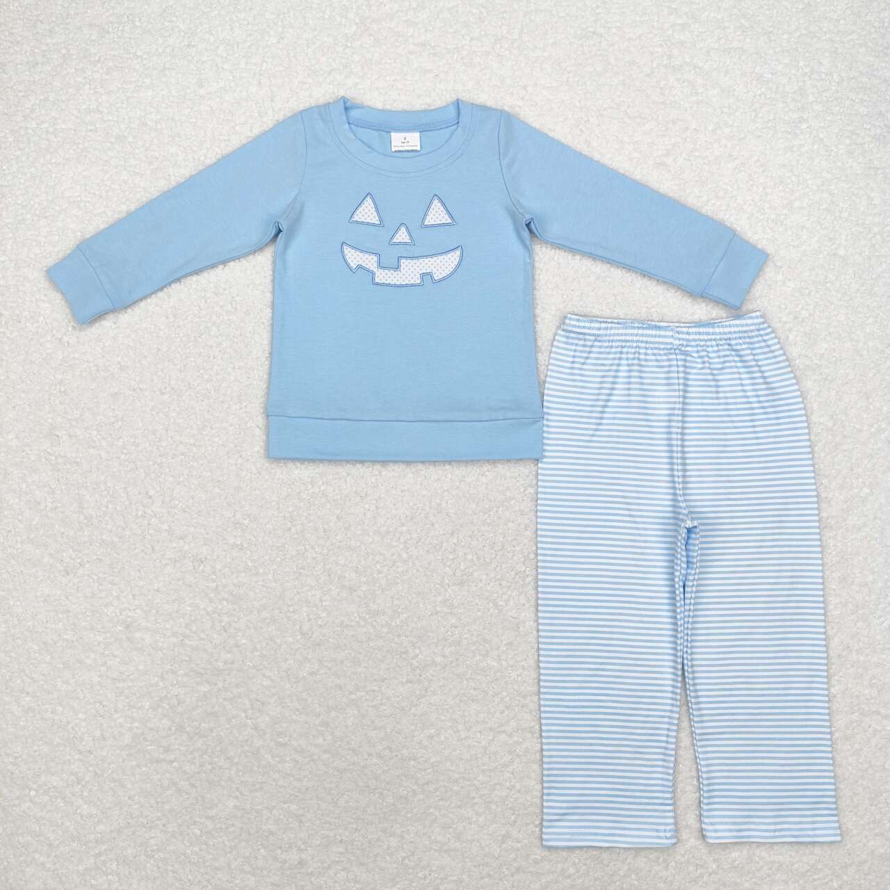 RTS NO MOQ Embroidered Pumpkin Halloween Boys Suit