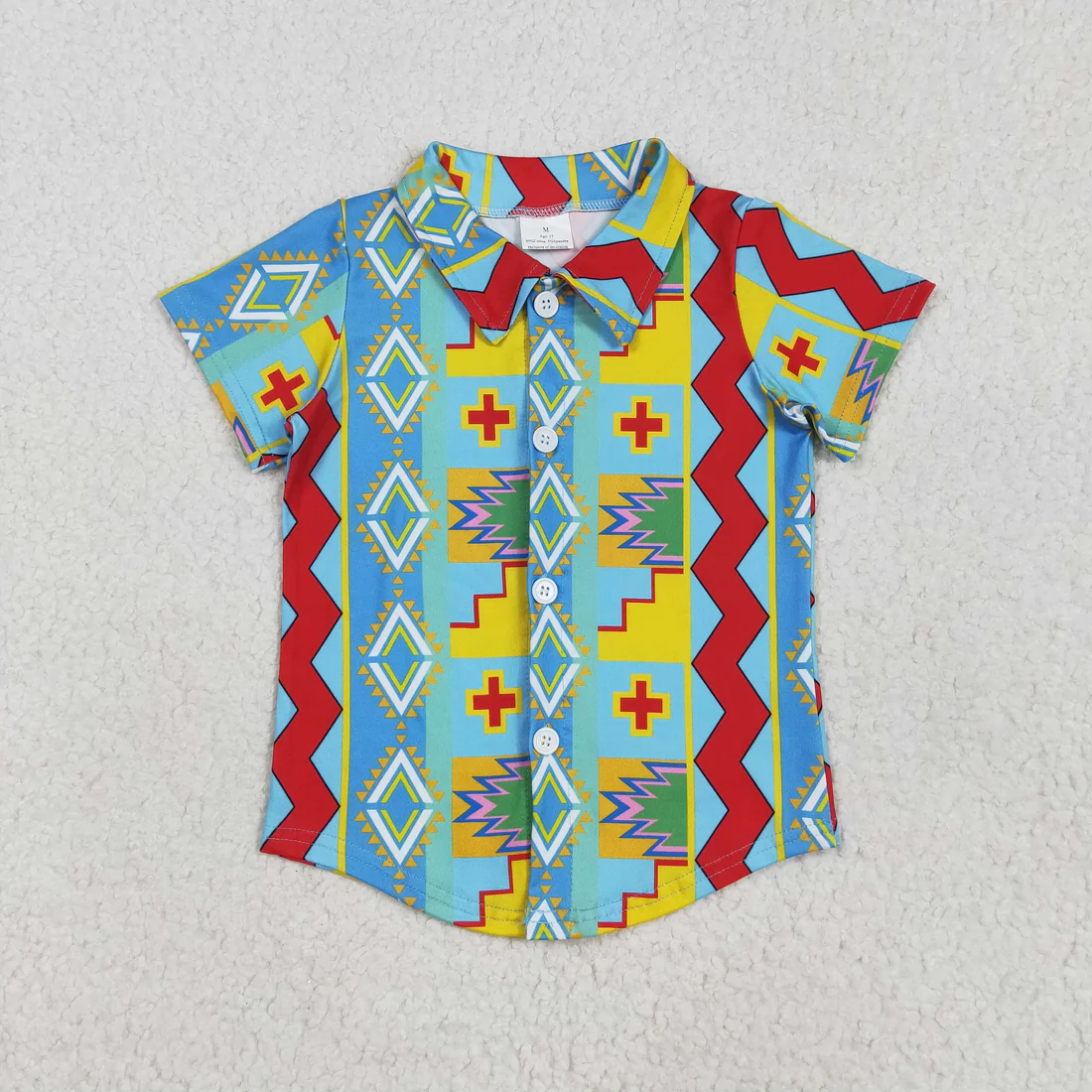 RTS NO MOQ Sibling baby boys clothes western riding horse catcus short-sleeved tops