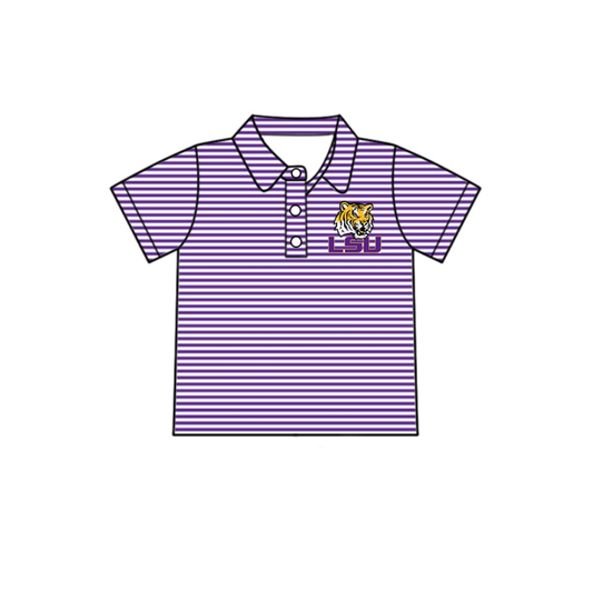 Custom moq 5 each style eta 6-7weeks baby girl clothes team purple short sleeve top-25.8.2