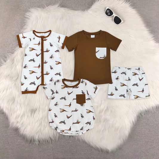 Baby Boys Shirt Shorts Summer duck Rompers Outfits Clothes Sets