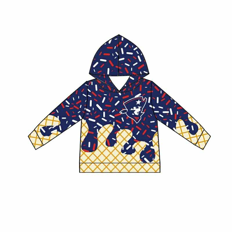 Custom moq 5 mix size milk silk eta 6-8weeks summer teams brick red baby girls clothes teamnavy and red drip ice gream style