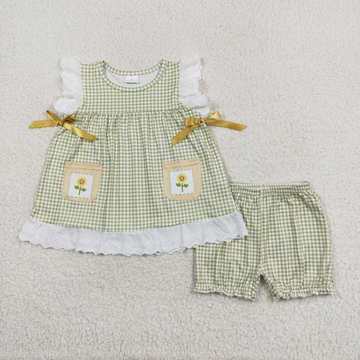 Sibling Baby Girls clothes Flowers Summer Sibling Sister Clothes Sets