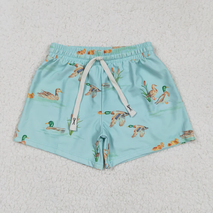 RTS NO MOQ baby boy clothes duck summer swim trunks