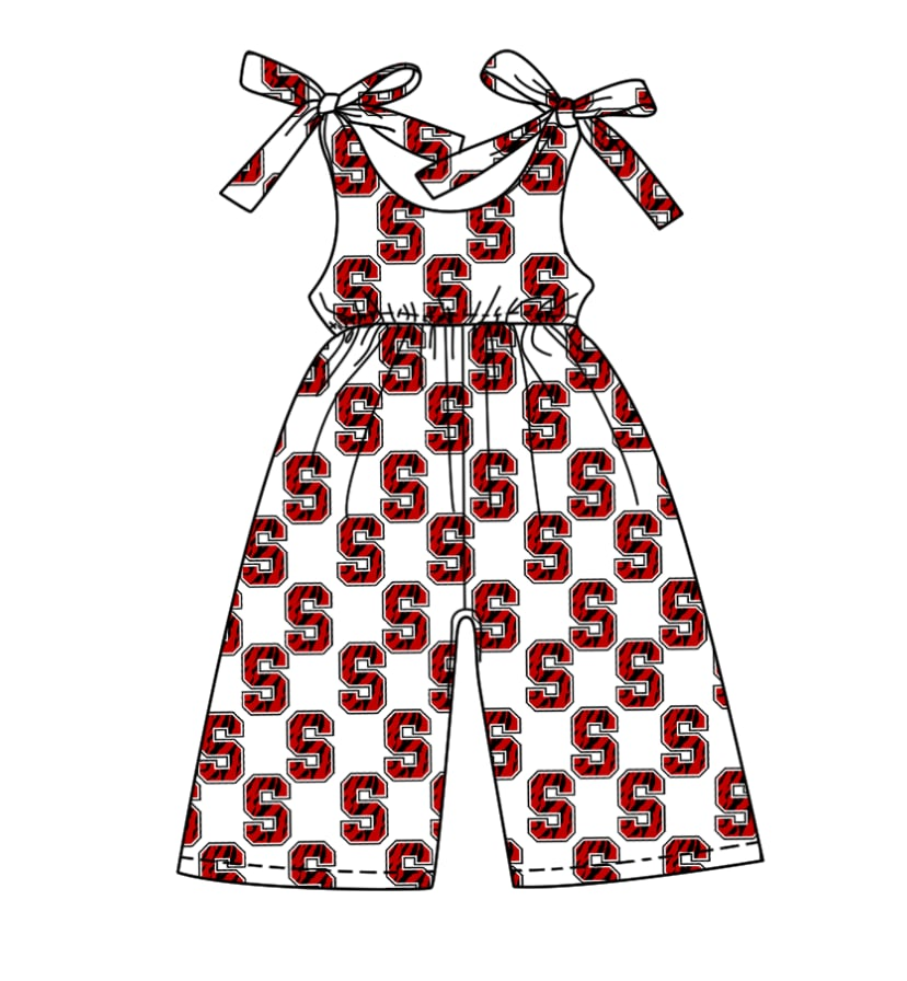 Custom moq 5 mix size  baby kids clothing   S red sport team childrens clothing