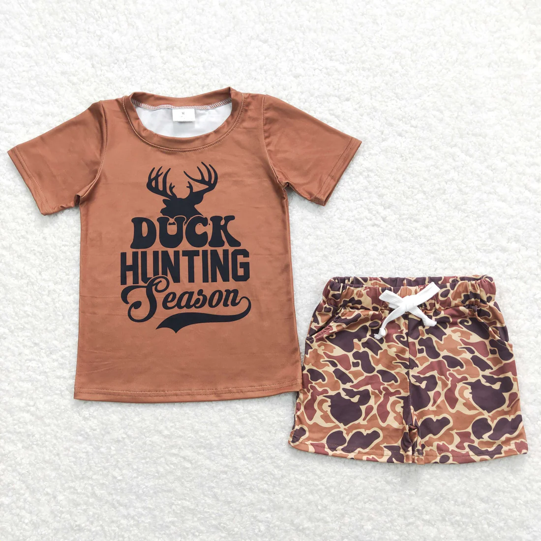 RTS NO MOQ Sibling Baby boy clothes camouflage Short Sleeve shorts Suits