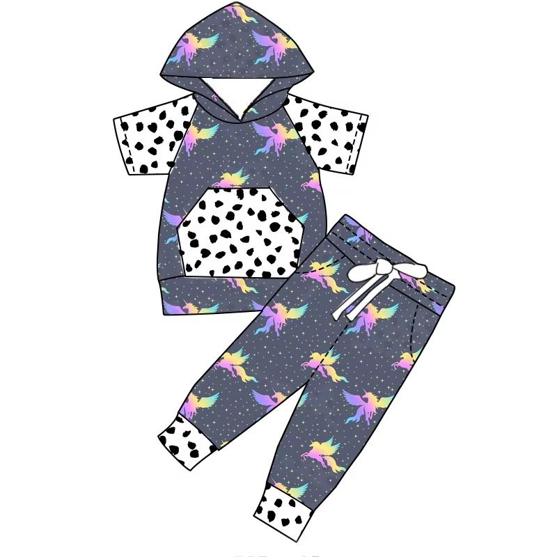 Custom moq 5 each style eta 6-7weeks baby boy clothes summer hooded short sleeve pants sets 3-25.7.24