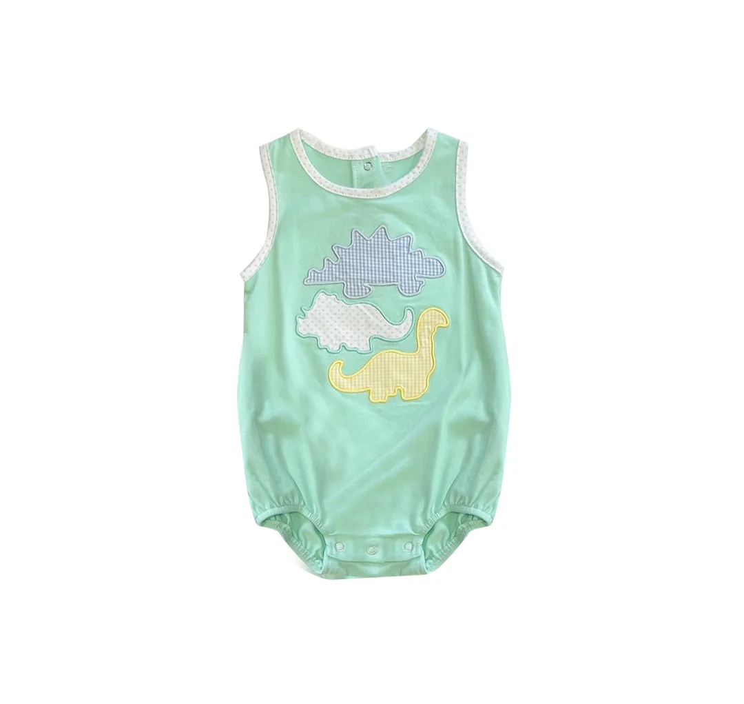 Deadline: May 24 custom eta 5week no moq eta 5-6weeks Summer Dinosaur Sleeveless Summer Romper