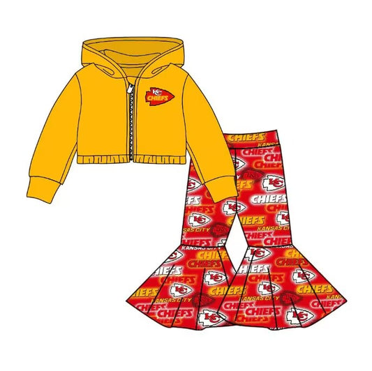 Custom moq 5 mix size milk silk summer teams baby girls clothes yellow hooded long sleeve pants sets-25.8.28
