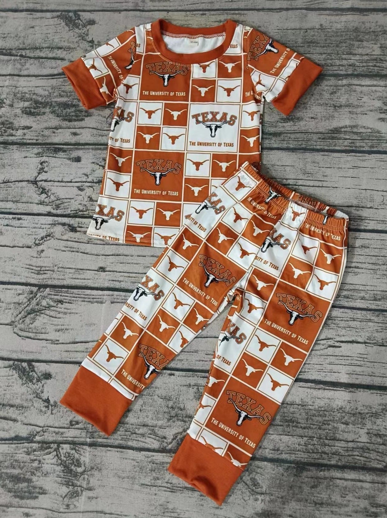 custom moq 5 eta 5weeks mix size baby boys clothes team orange short sleeve pants Suit