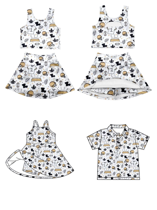 Custom moq 5 mix size milk silk summer teams baby girls clothes team sleeveless skirts sets and dress and top-25.8.14