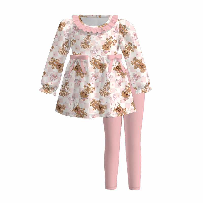 Custom moq 5 each style eta 6-7weeks baby girl clothes Christmas long sleeve pants sets 1 and sets 4-25.7.16